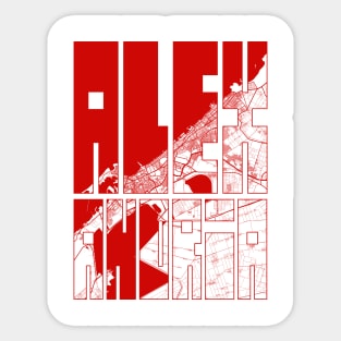 Alexandria, Egypt City Map Typography - Oriental Sticker